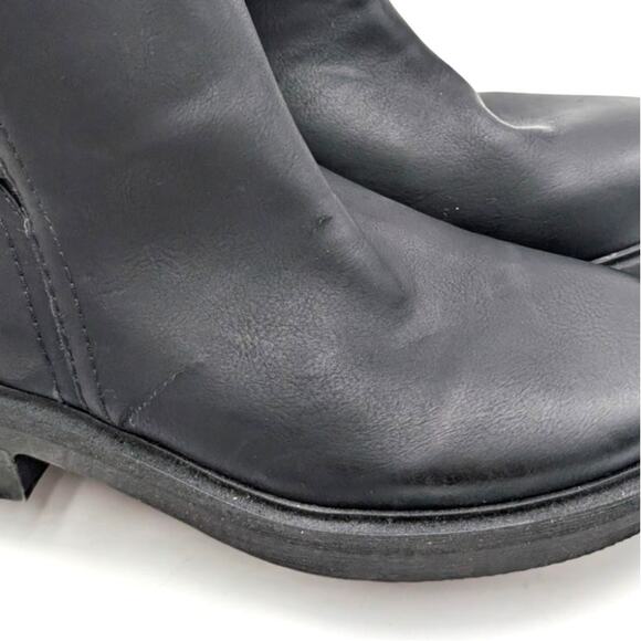 Lucky Brand Candre Double Buckle Lug Sole Boots Women's Black Size US9M EU40 - Picture 10 of 16